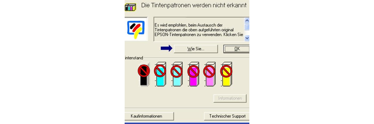 Epson Drucker: Probleme mit kompatiblen Ersatzpatronen  - Epson Drucker: Probleme mit kompatiblen Ersatzpatronen 
