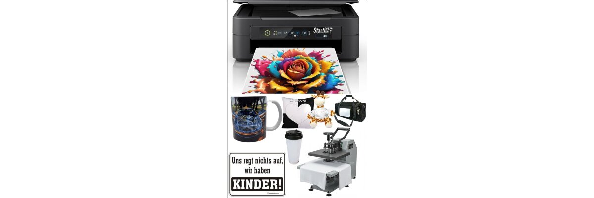 Start077 - Sublimations Druckerstarterpaket - alles drin aus der Serie Sublimation für Anfänger - Start077 - Sublimations Druckerstarterpaket - alles drin