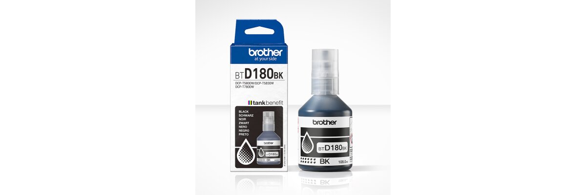 BT-D180BK Original Brother Tintenflasche - Schwarz - BT-D180BK Original Brother Tintenflasche - Schwarz