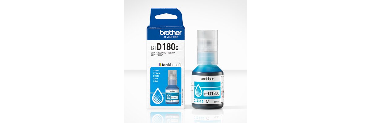 BT-D180C Original Brother Tintenflasche - Cyan - BT-D180C Original Brother Tintenflasche - Cyan