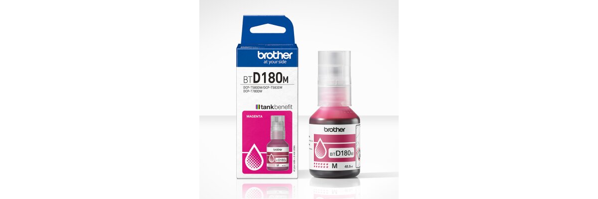 BT-D180M Original Brother Tintenflasche - Magenta - BT-D180M Original Brother Tintenflasche - Magenta