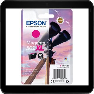 Epson 502XL Tintenpatrone magenta mit 6,4ml Inhalt für ca. 470 Seiten Druckleistung nach ISO