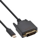 InLine® USB Display Kabel, USB-C Stecker zu DVI...