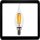 6 Watt Faden / Filament LED Kerze "Windstoß", E14, Warmweiß 2700 K, Klarglas, dimmbar, 660 Lumen