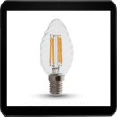 4 Watt Faden / Filament LED Kerze "TWIST", E14,...