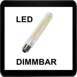 Faden / Filament LED-Lampe E27 - T30 - 2 Watt, 128 mm Länge, dimmbar