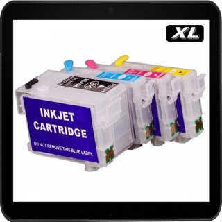 Wiederbefüllbare Druckerpatronen kompatibel zu Epson T3471-T3474, T34XL mit Auto Reset Chips - IRP365MP