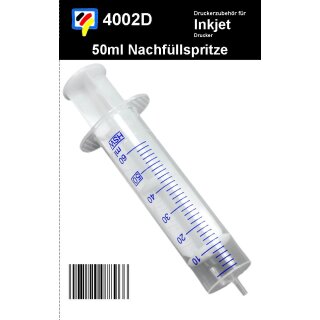 50ml Nachfüllspritze mit Lueranschluß für alle gängigen Refilladapter oder Nachfüllnadeln