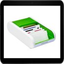 helit Visitenkartenbox weiß/apfelgrün