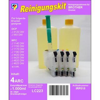 IRP818 - Reinigungspatronen für LC-223 + 1 Liter Düsenfrei