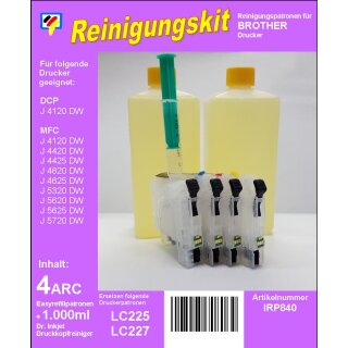 IRP840 - Reinigungspatronen für LC-225/227 + 1 Liter Druckkopfreiniger