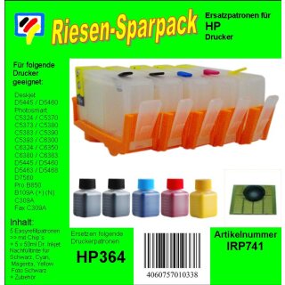 IRP741 - H364er CISS Komplettset - ALLES DRIN - 5er Set