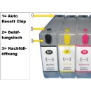 IRP384 - 4 CISS / Easyrefillpatronen für T7011-T7014 / T7021 - T7024 / T7031 - T7034 mit Autoresettchips + 500ml Universal Nachfülltinte