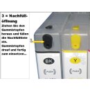 IRP384 - 4 CISS / Easyrefillpatronen für T7011-T7014 / T7021 - T7024 / T7031 - T7034 mit Autoresettchips + 500ml Universal Nachfülltinte