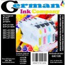 GIC125 - CISS / Easyrefillpatronen Sparpack für LC127 Black, LC125 Cyan, Magenta, Yellow mit Autoresettchip und 4x 50ml GIC Sublimationstinte