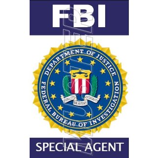 FBI Ausweis mit Bild - Spaßausweis und beidseitig auf PVC Karte gedruckt!