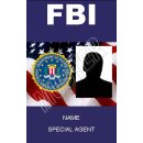 FBI Ausweis mit Bild - Spaßausweis und beidseitig auf PVC Karte gedruckt!