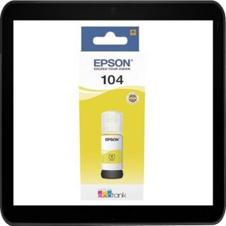 Epson 104 - Yellow 65ml Epson Druckertinte / Nachfülltinte für ca. 7.500 Seiten Druckleistung