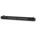 16-Port Cat5e Patchpanel, geschirmt