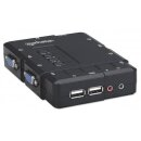 4-Port Kompakt-KVM-Switch mit Audio