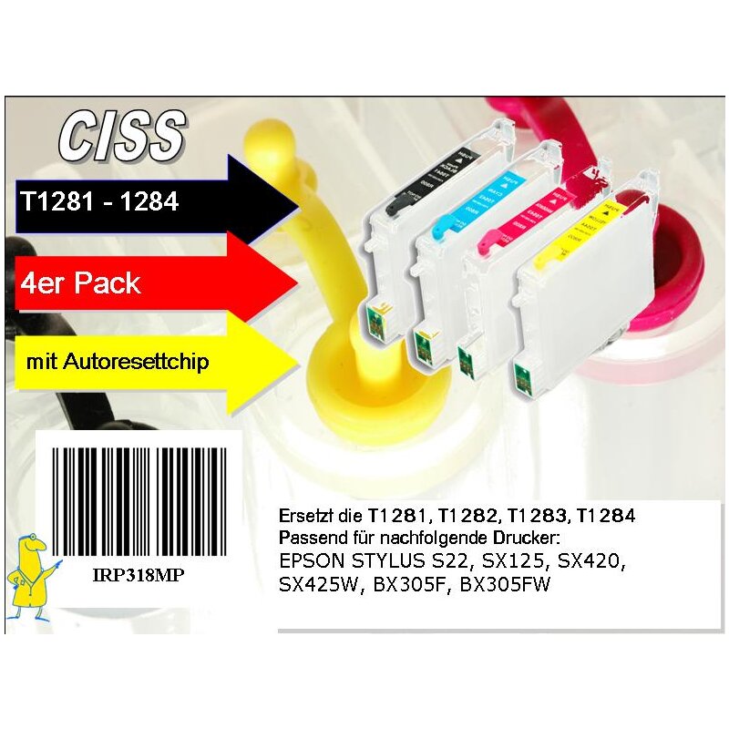 T1281 1284 Multipack Mit 4 Patronen Irp318mp Ciss Easyrefill 29
