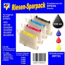 IRP723 - Starterpack CISS / Easyrefill T1281-T1284 Multipack mit 4 Patronen und 250ml Dr.Inkjet Premium Nachfülltinte