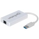 3-Port USB 3.0 Hub mit Gigabit Ethernet Adapter