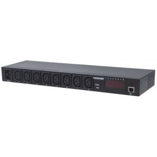 19" 8-fach IP-Steckdosenleiste / Smart PDU mit C13-Kaltgerätesteckdosen