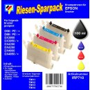 IRP710 - Komplettset CISS / Easyrefill T0611-T0614  Multipack mit 4 Patronen und 250ml Dr.Inkjet Premium Nachfülltinte