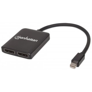 Mini-DisplayPort auf 2-Port DisplayPort-Splitter-Hub mit MST