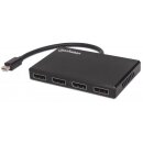 Mini-DisplayPort auf 4-Port DisplayPort-Splitter-Hub mit MST