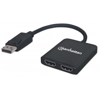 DisplayPort auf 2-Port HDMI-Splitter-Hub mit MST