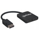 DisplayPort auf 2-Port HDMI-Splitter-Hub mit MST