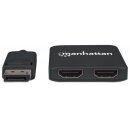 DisplayPort auf 2-Port HDMI-Splitter-Hub mit MST