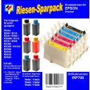 IRP708 - Komplettset CISS / Easyrefill T0481-T0486  Multipack mit 6 Patronen und 300ml Dr.Inkjet Premium Nachfülltinte