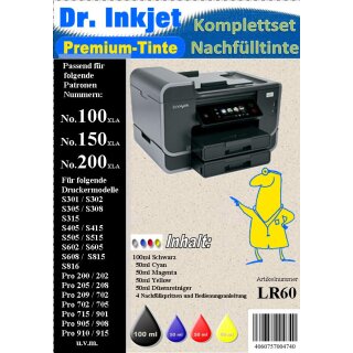 LR60 - Dr. Inkjet Nachfülltinte für Lexmark A Patronen