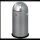 Pushboy Mülleimer 50,0 l silber