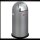 Pushboy Mülleimer 50,0 l silber