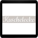 Wall Words 3D - 120cm Motiv: Kuschel, Schrift wei&szlig;grau