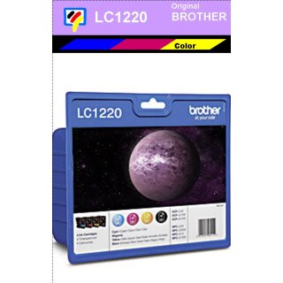 LC1220VALBPDR Brother Multipack mit 4 Patronen a 300 Seiten Druckleistung - je 1x black, cyan, magenta, yellow