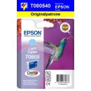 T080540-lightcyan-EPSON Original Drucktinte mit 7,4ml...