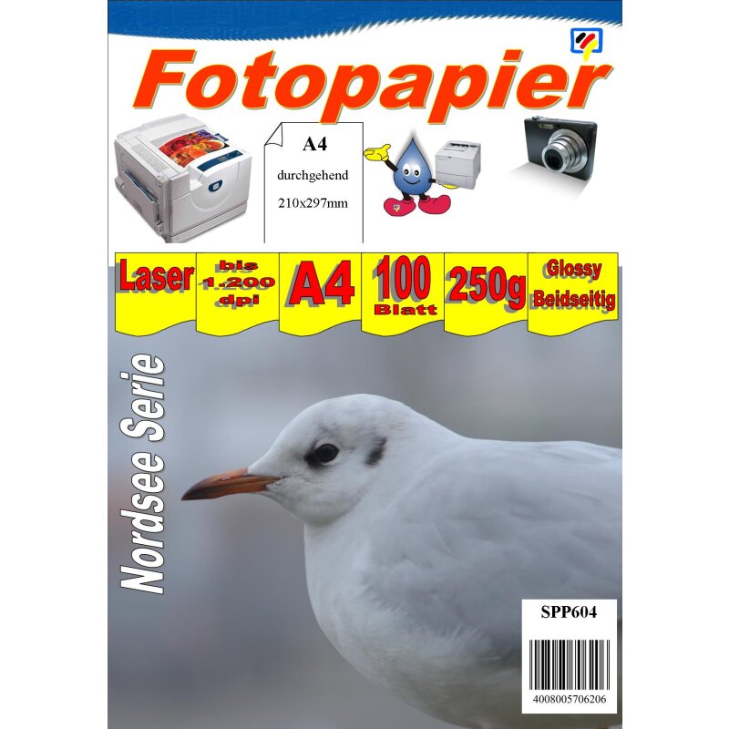 Realpaper Fotopapier Glossy 10x15cm - 25 Blatt Hochglanz Papier