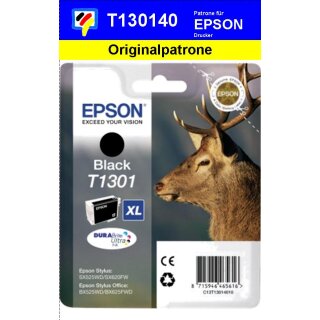 T13014010-schwarz-EPSON Original Drucktinte mit 25,4ml Inhalt zum Superangebot