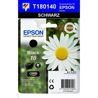 T18014010 schwarz EPSON Original Drucktinte mit 5,2ml Inhalt zum Superangebot