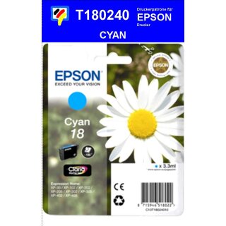 T18024010 cyan EPSON Original Drucktinte mit 3,3ml Inhalt zum Superangebot