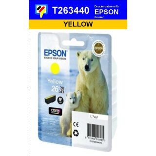 T26344010-gelb-EPSON Original Drucktinte mit 9,7ml Inhalt zum Superangebot