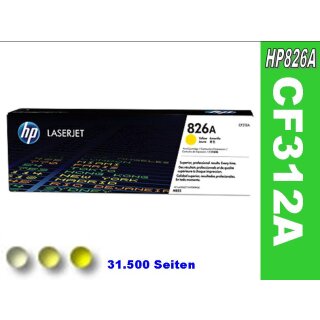 HP826A - CF312A - Yellow - Original HP Druckkassette mit 31.500 Seiten Druckleistung laut Hersteller