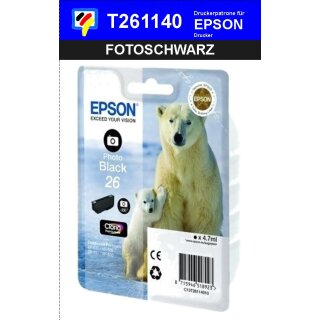 T26114010-fotoschwarz-EPSON Original Drucktinte mit 4,7ml Inhalt zum Superangebot