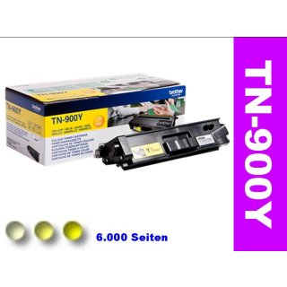 TN-900Y - Yellow - Original Brother Toner mit 6.000 Seiten Druckleistung laut Hersteller