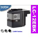 LC-12EBK - Schwarz - Original Brotherpatrone mit 2.400...